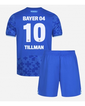 Billige Fotballdrakt Bayer Leverkusen Malik Tillman #10 Replika Tredjedraktsett Barn 2025-26 Kortermet (med bukser)
